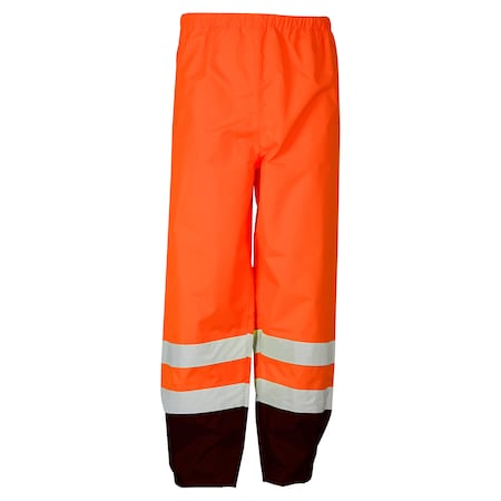 S-M, Orange, Class 3, Storm Cover Rainwear Pant